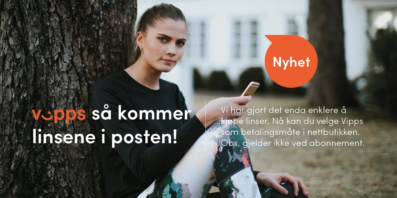Vipps så kommer linsene i posten! Nå kan du betale med Vipps i kassen!